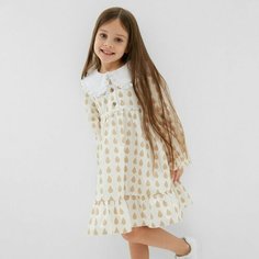 Сарафан Kaftan, размер 122/128, молочный