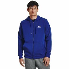 Толстовка спортивная Under Armour Essential Fleece Fz Hood, размер SM, , синий