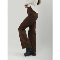 Джинсы палаццо , размер 44-46, Шоколадный Без бренда