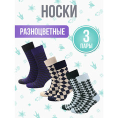 Носки Big Bang Socks полигаммия, комплект, 3 пары, размер 35-39, мультиколор