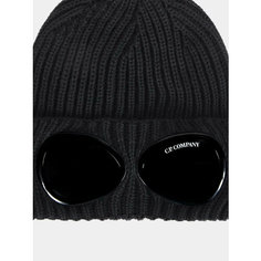 Шапка бини C.P. COMPANY Extra Fine Merino Wool Goggle для мужчин и женщин, размер OneSize, черный
