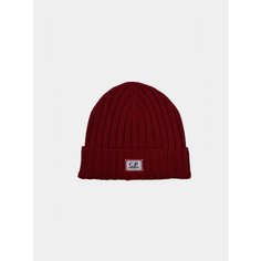 Шапка бини C.P. COMPANY Extra Fine Merino Wool для мужчин, размер OneSize, красный
