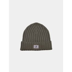 Шапка бини C.P. COMPANY Extra Fine Merino Wool для мужчин, размер OneSize, светло-серый