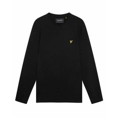 Лонгслив Lyle & Scott Plain L/S T-Shirt, размер L, , черный оникс