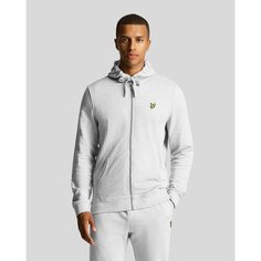 Толстовка Lyle & Scott Zip Through Hoodie, размер XL, , light grey marl
