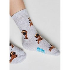 Носки размер 17-18, , св.серый Без бренда