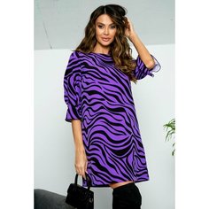 Сарафан A-A Awesome Apparel by Ksenia Avakyan, размер 50, черный/фиолетовый