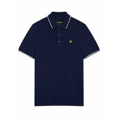 Поло Lyle & Scott Tipped Polo Shirt, размер S, синий, белый