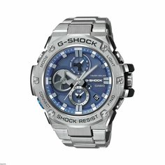 Наручные часы CASIO, серебряный, голубой
