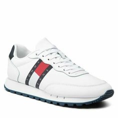 Кроссовки TOMMY HILFIGER TOMMY JEANS LEATHER, размер 40, белый