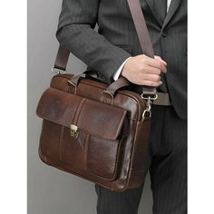 Ремень для сумки кросс-боди , фактура зернистая, коринчевый De Ninno