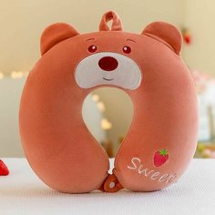Подушка для шеи , 1 шт., размер XL, темно-розовый