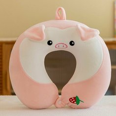 Подушка для шеи , 1 шт., размер XL, розовый
