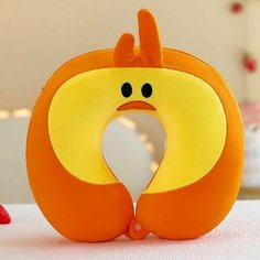 Подушка для шеи , 1 шт., размер XL, оранжевый/желтый