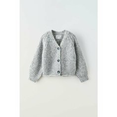 Кардиган Zara, размер 130, серый меланж