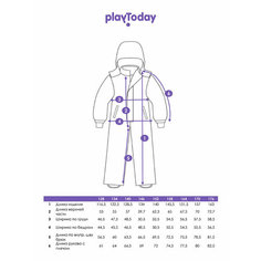 Комбинезон playToday размер 170, , черный