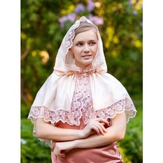 Платок-капюшон Крестильное для женщин, розовый
