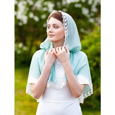 Платок-капюшон Крестильное для женщин, зеленый