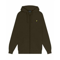 Толстовка Lyle & Scott Zip Through Hoodie, размер L, , Olive