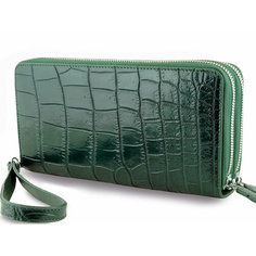 Портмоне Exotic Leather, темно-зеленый