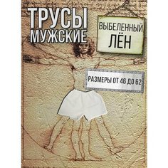 Трусы льняные, эко, размер 62, белый Нет бренда