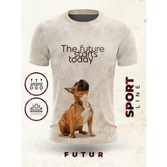 Футболка Evofox, размер 5XL, белый, бежевый