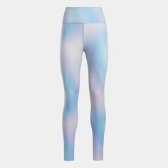 Легинсы спортивные Reebok Lux Bold Aop Tight, размер S/S, голубой