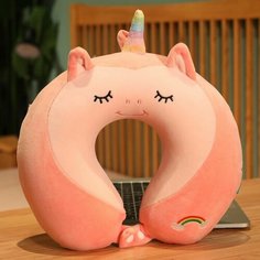Подушка для шеи , 1 шт., размер XL, розовый/№1
