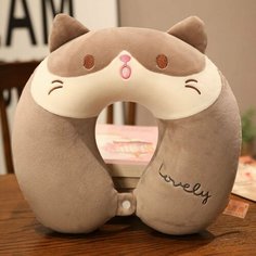 Подушка для шеи , 1 шт., размер XL, бежевый/№2