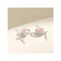Серьги пусеты, серебряный, синий, фиолетовый be Self True Jewel
