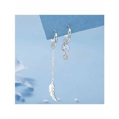 Серьги пусеты, кристалл, серебристый be Self True Jewel