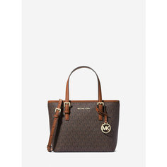 Сумка тоут MICHAEL KORS, фактура зернистая, коричневый
