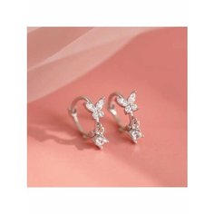 Серьги пусеты, кристалл, серебристый be Self True Jewel