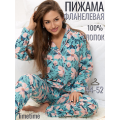 Пижама ЛайМ, размер 50, голубой/розовый
