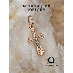 Крестик Бронницкий Ювелир, красное золото, 585 проба