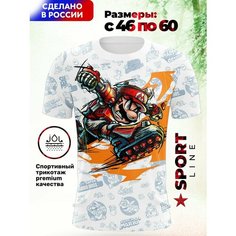 Футболка Evofox, размер M, красный, оранжевый, белый