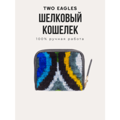 Кошелек TWO EAGLES, синий, желтый, черный, зеленый
