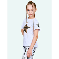 Футболка KETMIN детская модная Звезда STAR, размер 104, белый