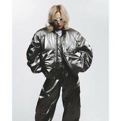 Бомбер ZI OUTFIT, размер ONE SIZE, серебристый