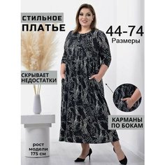 Платье PreWoman Харизма, размер 66, черный