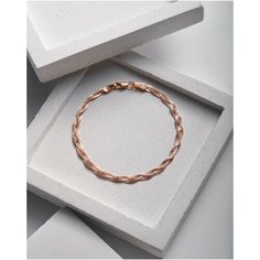 Браслет-цепочка Krastsvetmet, красное золото, 585 проба, длина 17 см.