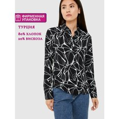 Рубашка BAWER, размер S, черный/белый