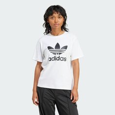 Футболка спортивная adidas Originals Trefoil Regular Tee, размер S INT, белый