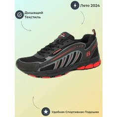 Кроссовки Bona Весна-лето 2025, размер 41, черно-красный
