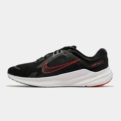 Кроссовки NIKE Quest 5, полнота F, размер 10,5 US, черный/красный