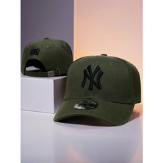 Бейсболка мужская NY для мужчин и женщин, размер 55/60, болотный/белый Без бренда