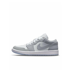 Кроссовки NIKE Air Jordan 1 Low, размер 6US 38.5EU 24.5СМ, серый