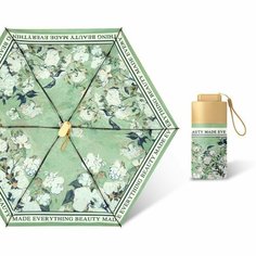 Мини-зонт , зеленый, золотой Wasabi Trend