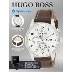 Наручные часы BOSS, коричневый/белый