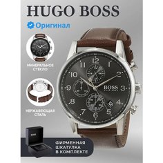Наручные часы BOSS, коричневый/серебристый/черный